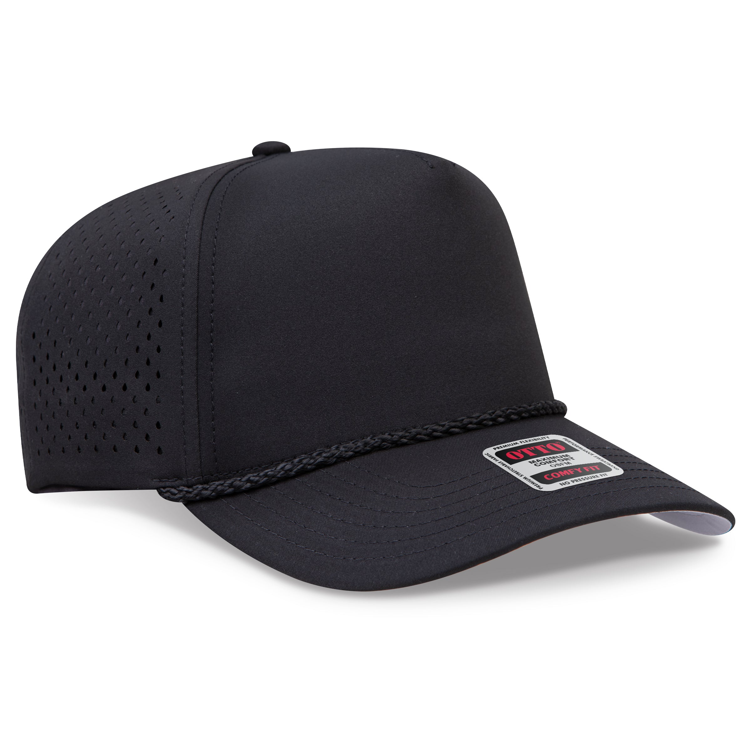 OTTO CAP® OTTO COMFY FIT® 5 Panel Mid Profile Perforated Baseball Cap