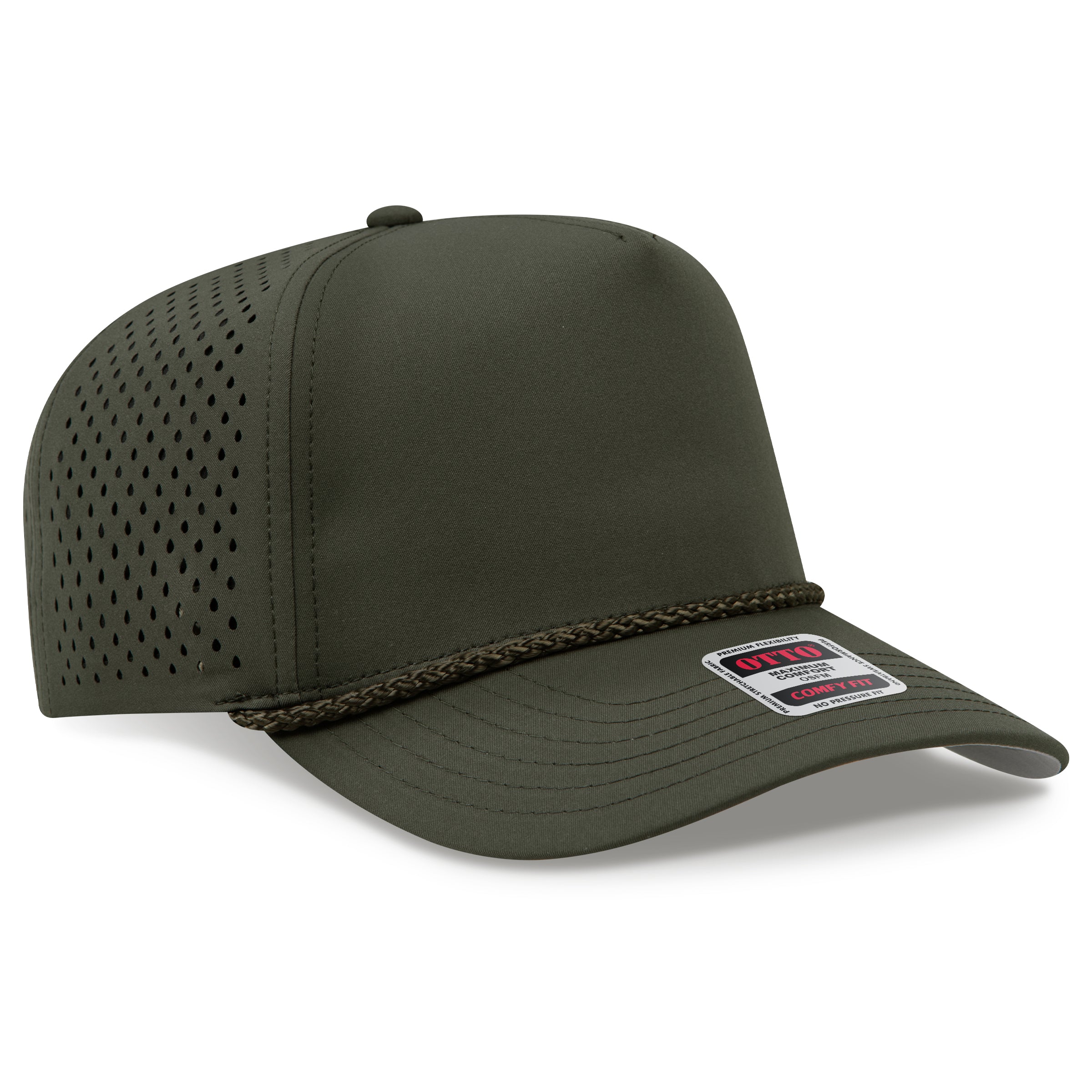 OTTO CAP® OTTO COMFY FIT® 5 Panel Mid Profile Perforated Baseball Cap