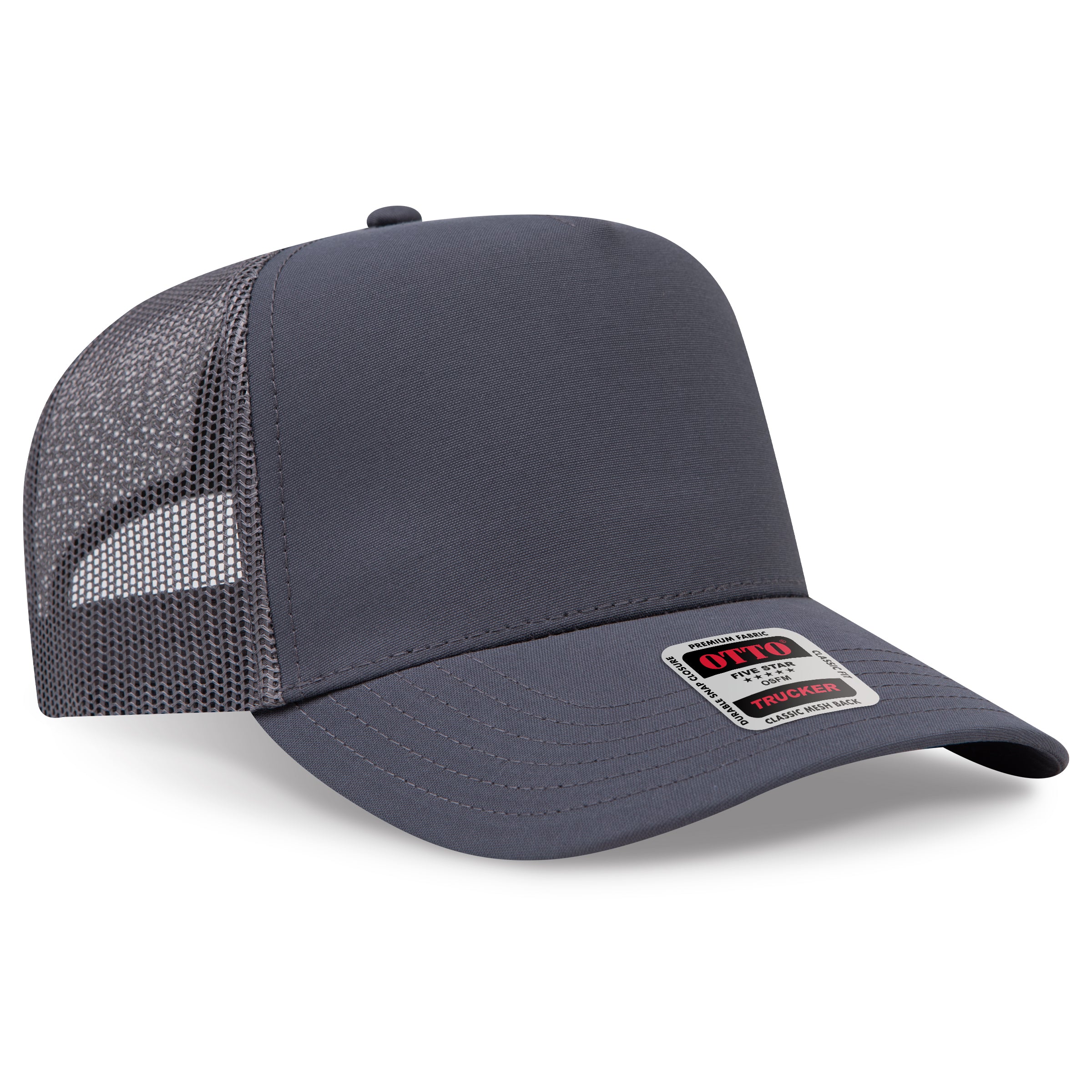 OTTO CAP® 5 Panel Mid Profile Mesh Back Trucker Hat