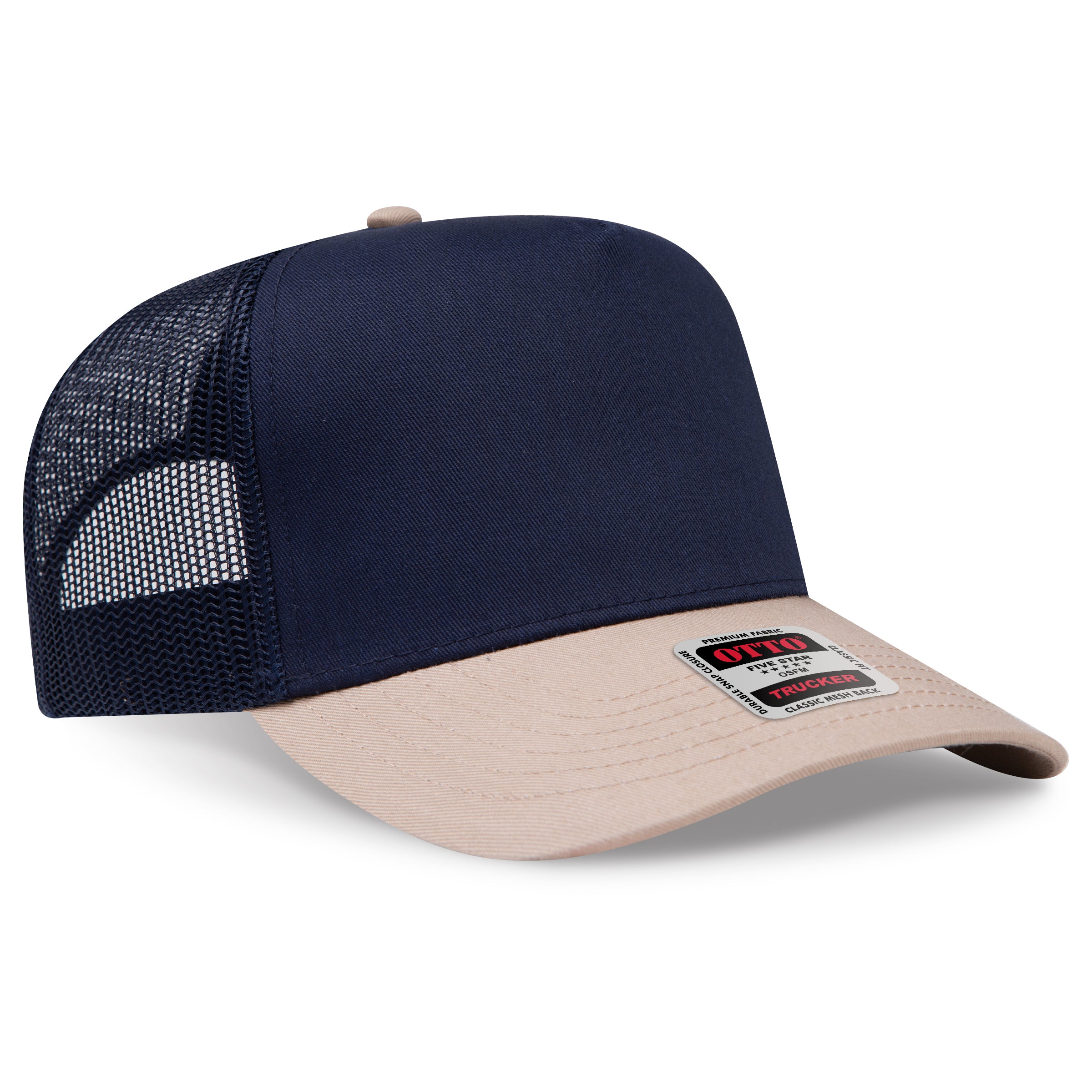 OTTO CAP® 5 Panel Mid Profile Mesh Back Trucker Hat