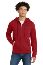 District ®  V.I.T. ™ Sudadera con capucha y cremallera completa de felpa DT6102