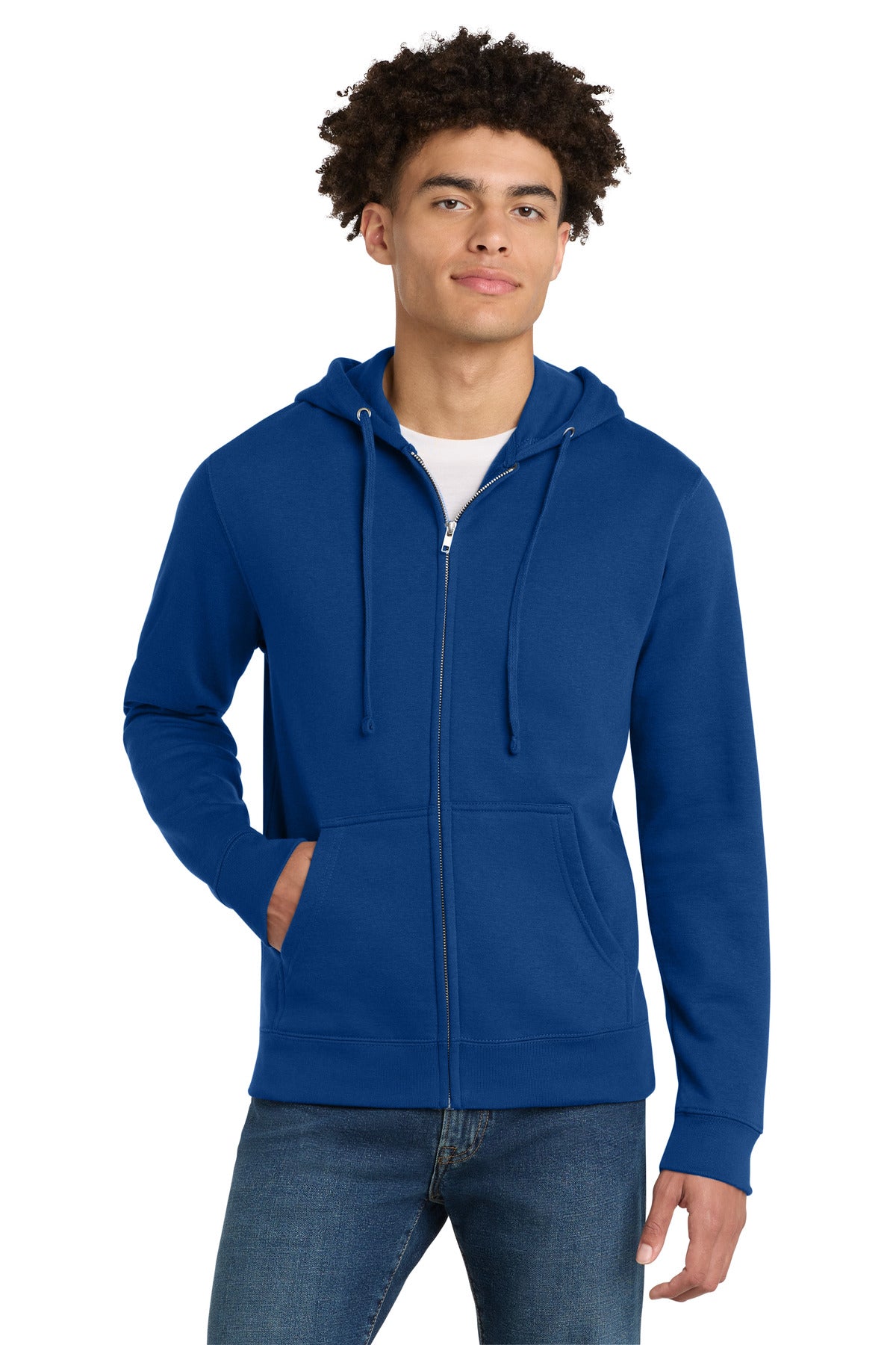 District ®  V.I.T. ™ Sudadera con capucha y cremallera completa de felpa DT6102