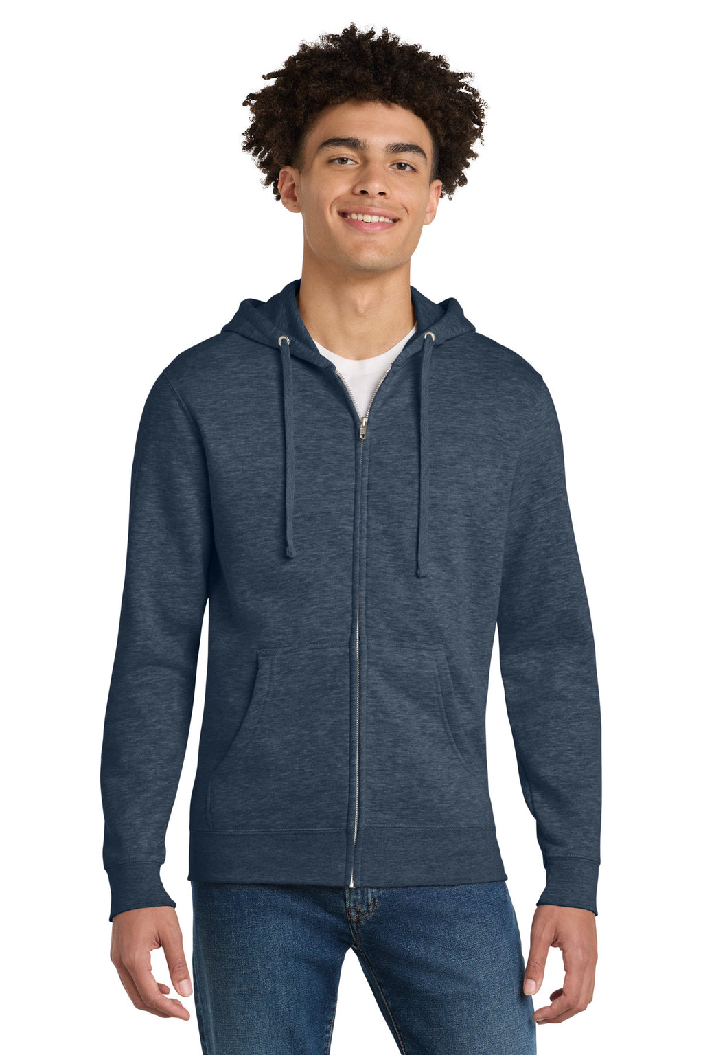 District ®  V.I.T. ™ Sudadera con capucha y cremallera completa de felpa DT6102