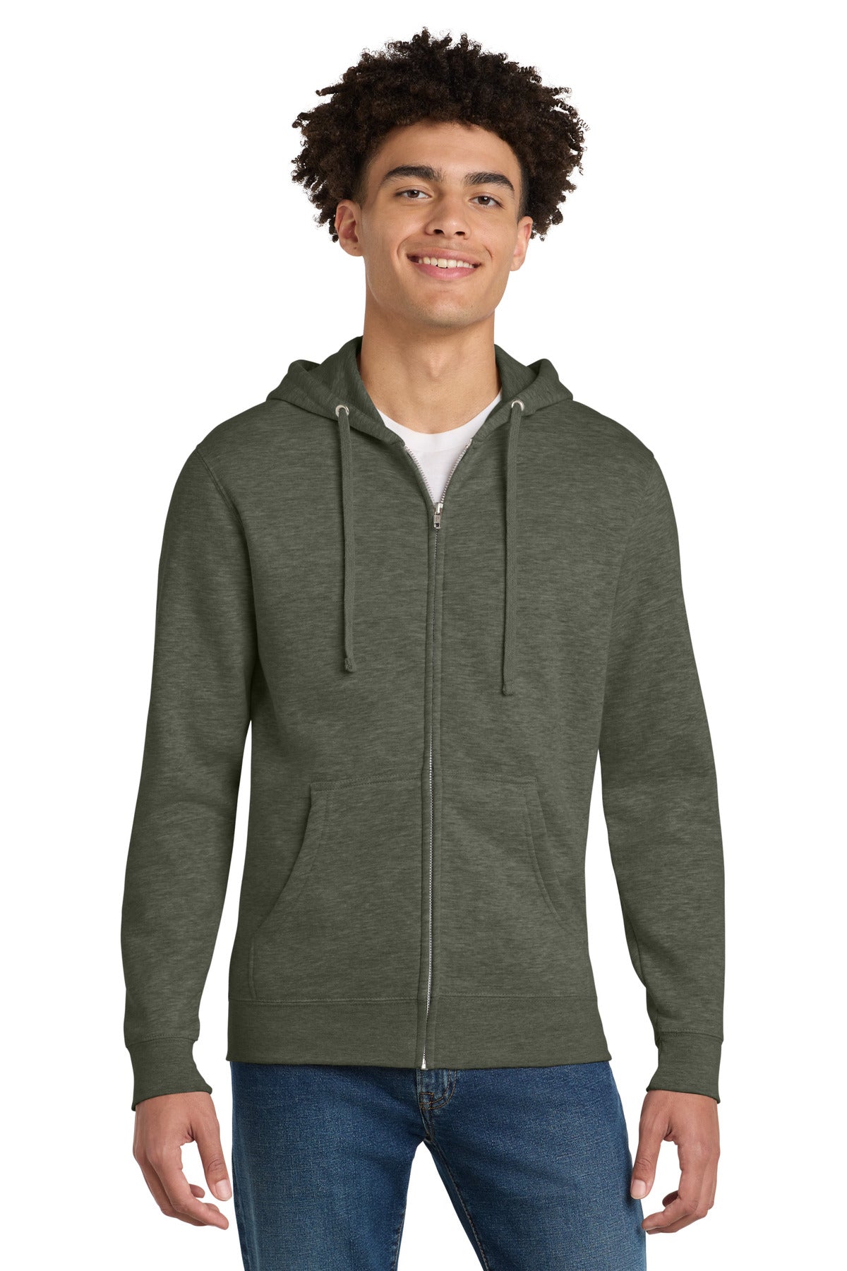 District ®  V.I.T. ™ Sudadera con capucha y cremallera completa de felpa DT6102