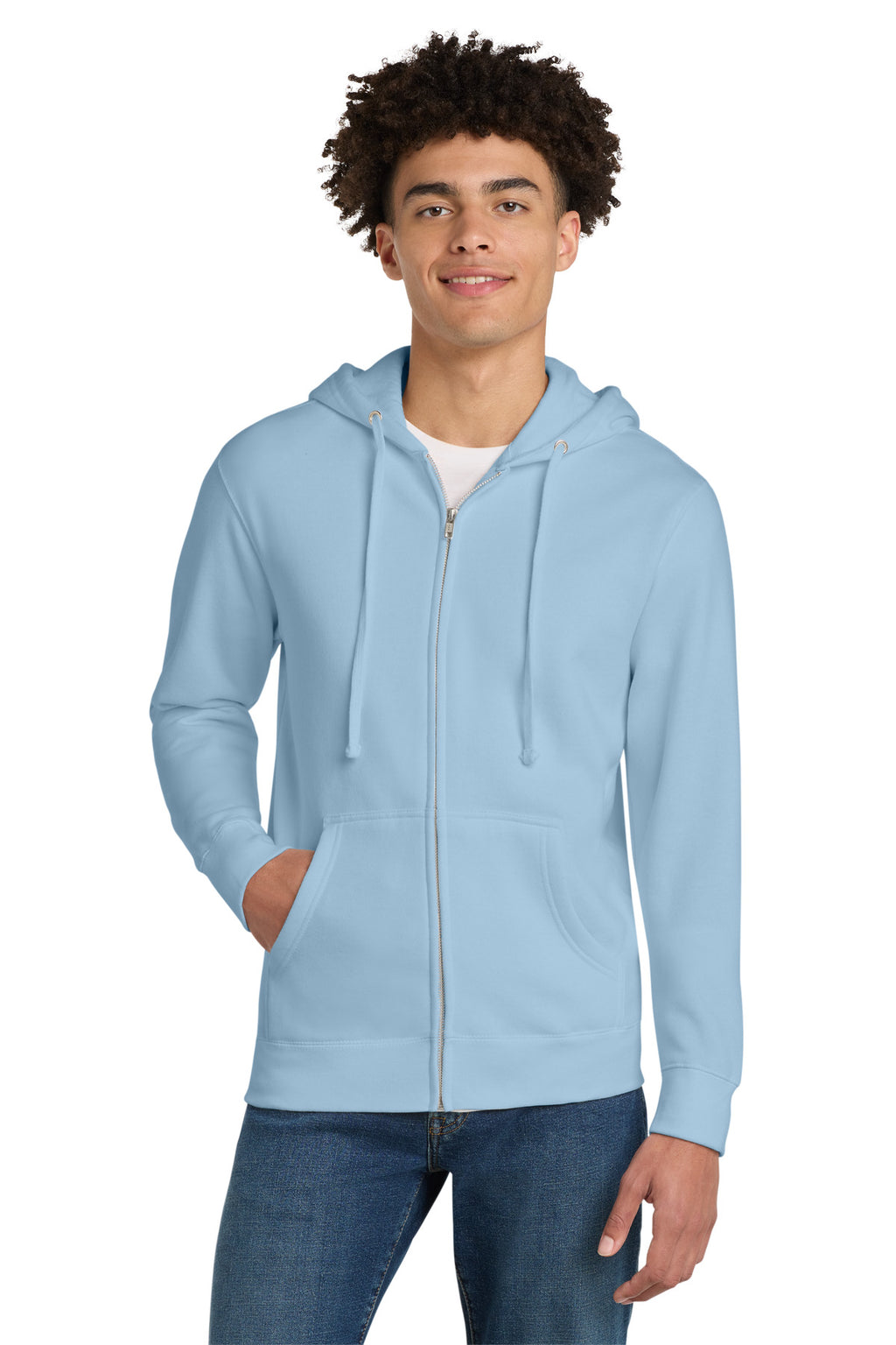 District ®  V.I.T. ™ Sudadera con capucha y cremallera completa de felpa DT6102