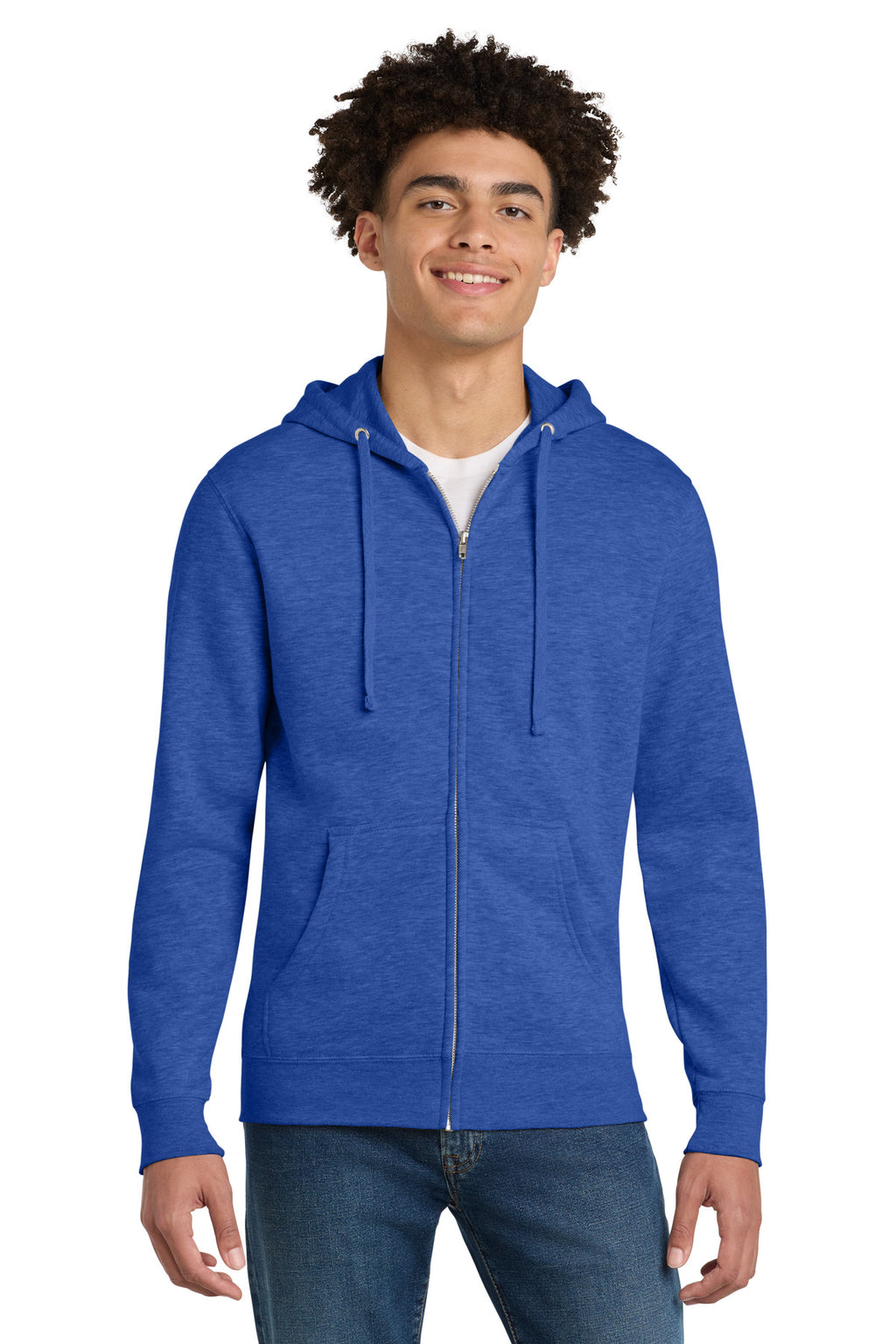 District ®  V.I.T. ™ Sudadera con capucha y cremallera completa de felpa DT6102
