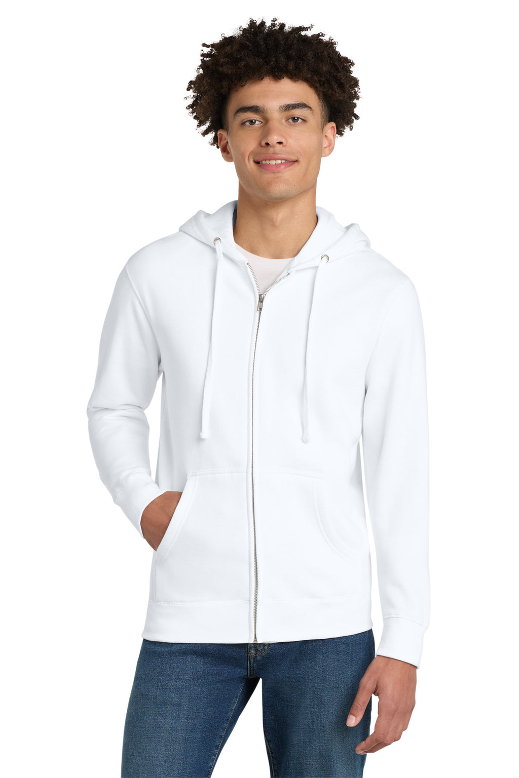 District ®  V.I.T. ™ Sudadera con capucha y cremallera completa de felpa DT6102