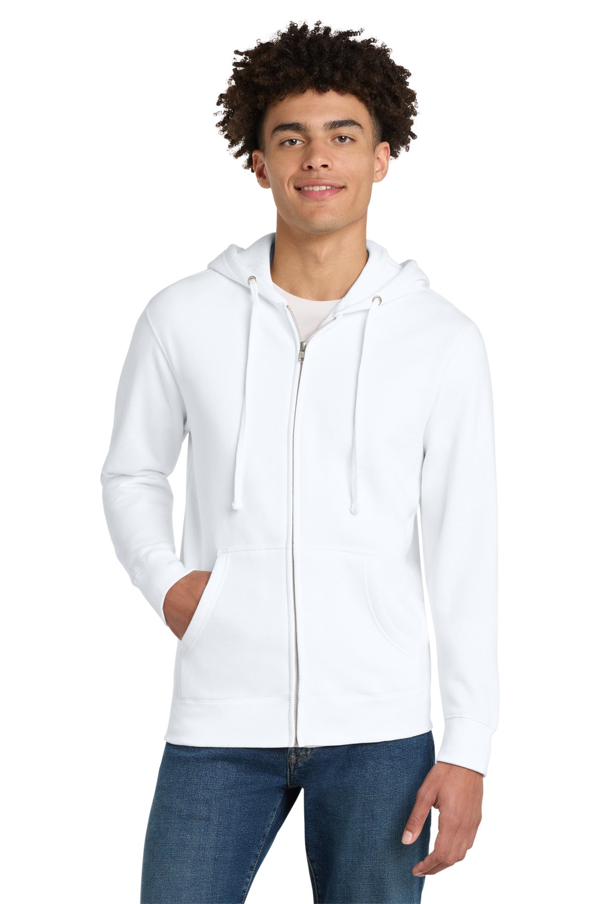 District ®  V.I.T. ™ Sudadera con capucha y cremallera completa de felpa DT6102