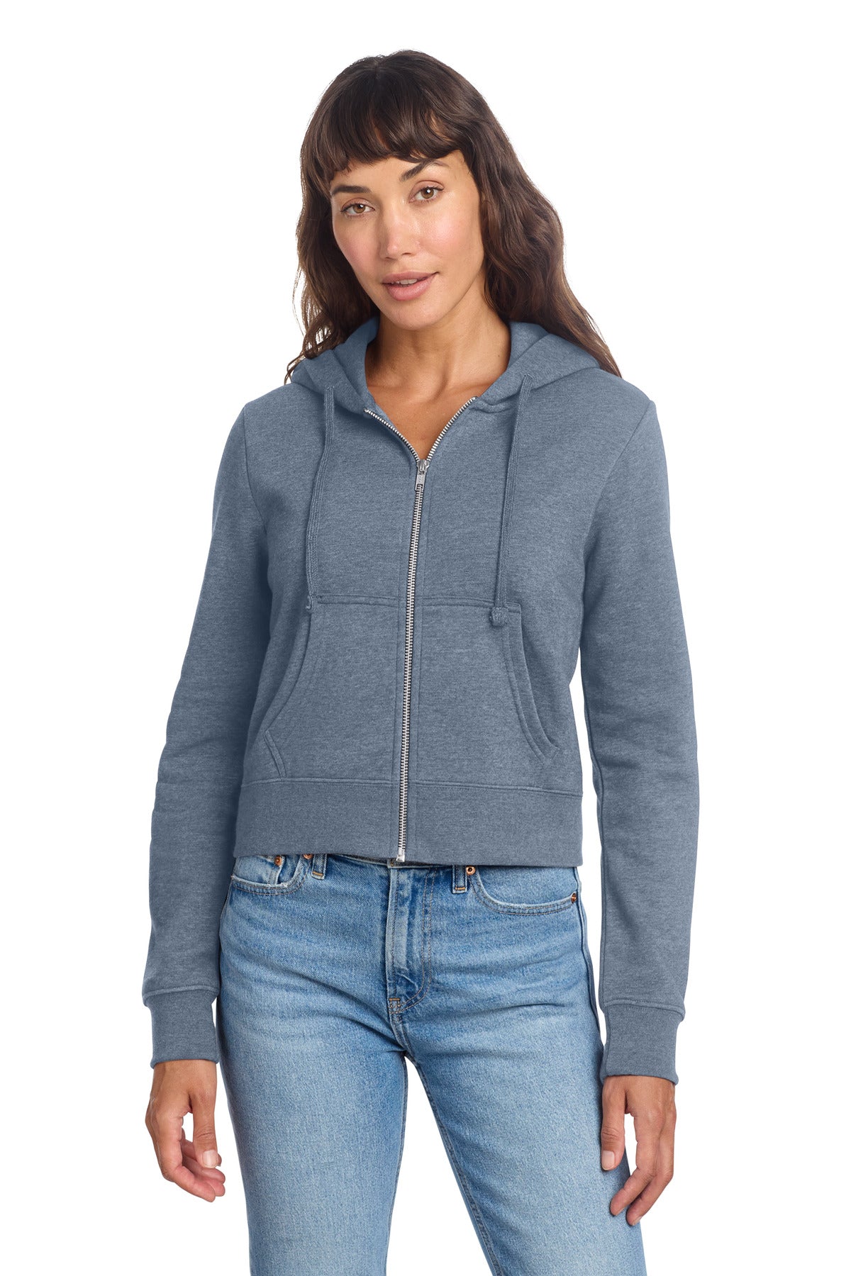 District ®  Sudadera con capucha y cremallera completa de felpa para mujer V.I.T. ™  DT6103