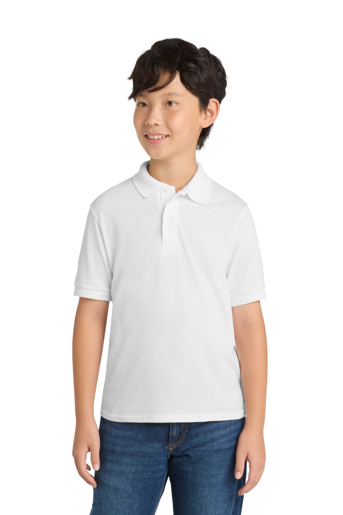 Port & Co ™  Youth Core Blend Jersey Knit Polo. KP55Y