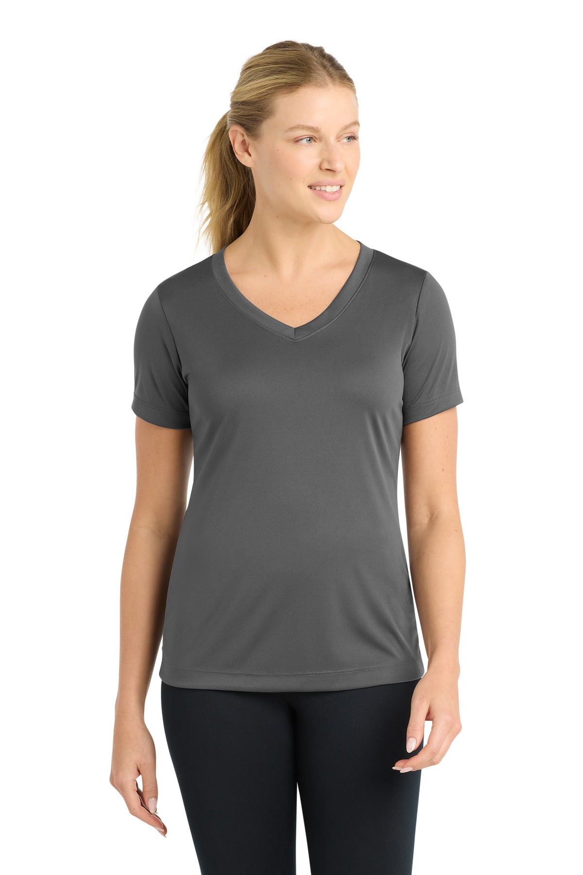 Sport-Tek ® Camiseta Competitor™ cuello en V PosiCharge ® para mujer. LST353