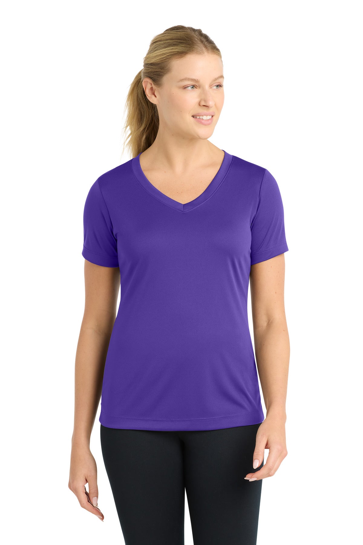 Sport-Tek ® Camiseta Competitor™ cuello en V PosiCharge ® para mujer. LST353