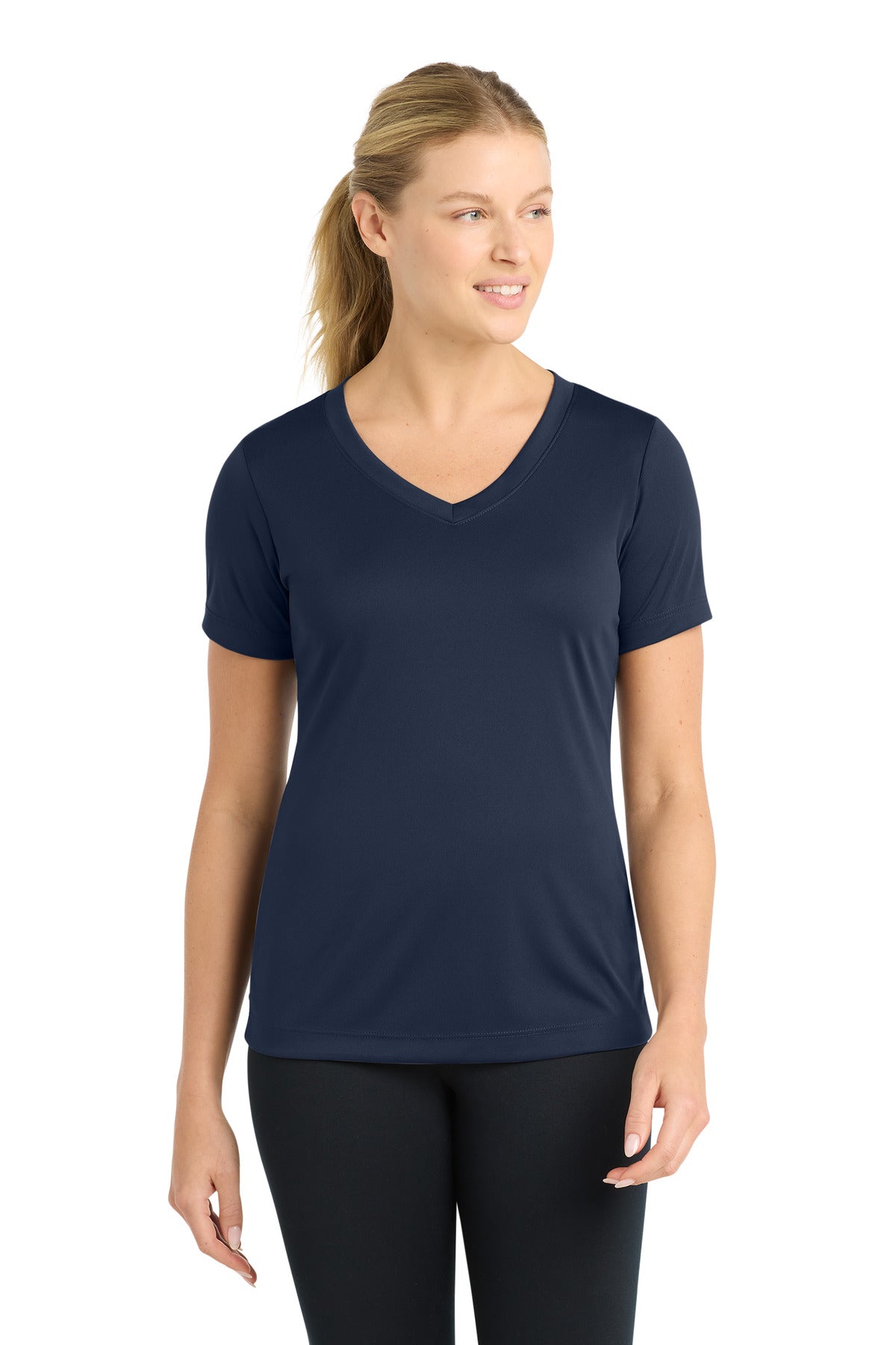 Sport-Tek ® Camiseta Competitor™ cuello en V PosiCharge ® para mujer. LST353