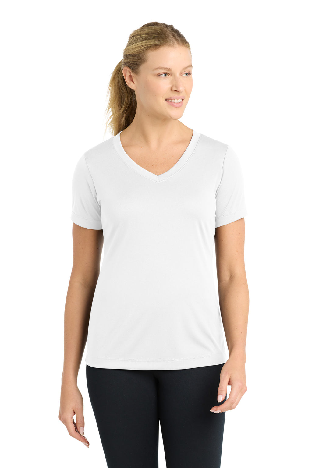 Sport-Tek ® Camiseta Competitor™ cuello en V PosiCharge ® para mujer. LST353