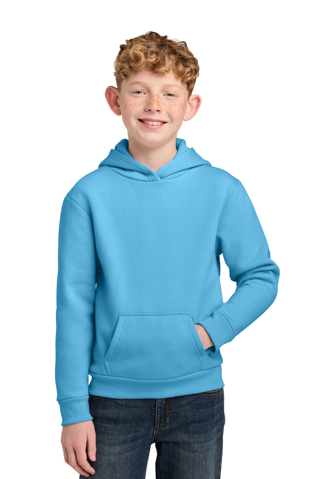 Port & Co ™  Youth Easy Fleece Pullover Hooded Sweatshirt PC68YH