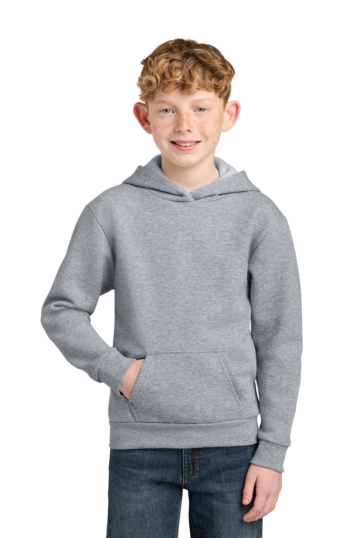 Port & Co ™  Youth Easy Fleece Pullover Hooded Sweatshirt PC68YH