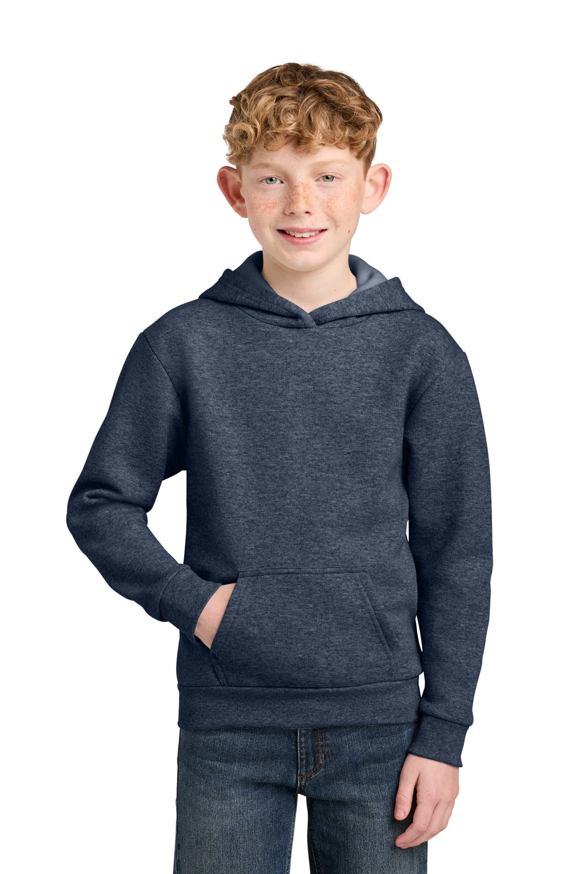 Port & Co ™  Youth Easy Fleece Pullover Hooded Sweatshirt PC68YH