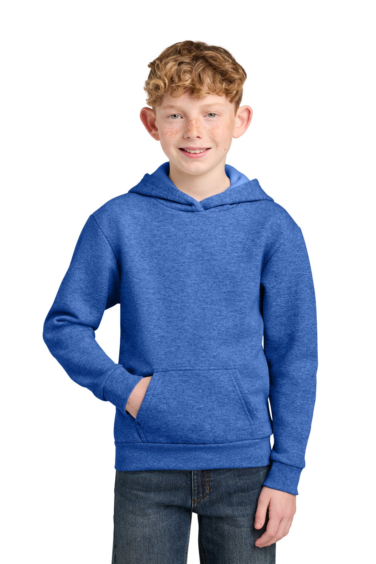 Port & Co ™  Youth Easy Fleece Pullover Hooded Sweatshirt PC68YH