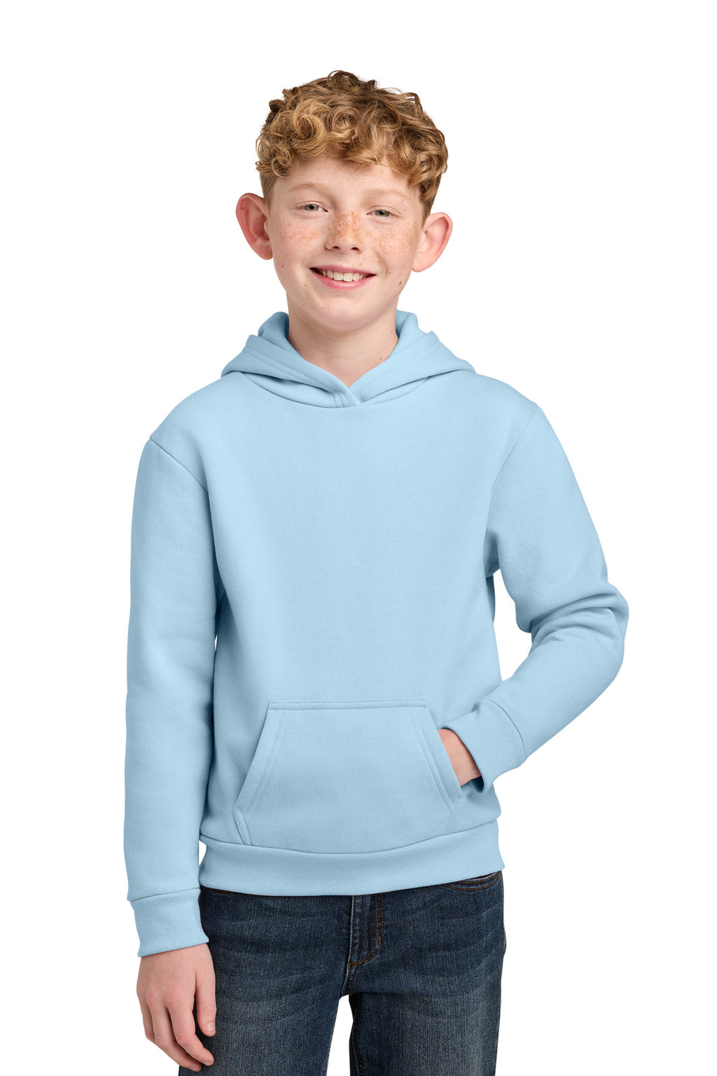 Port & Co ™  Youth Easy Fleece Pullover Hooded Sweatshirt PC68YH