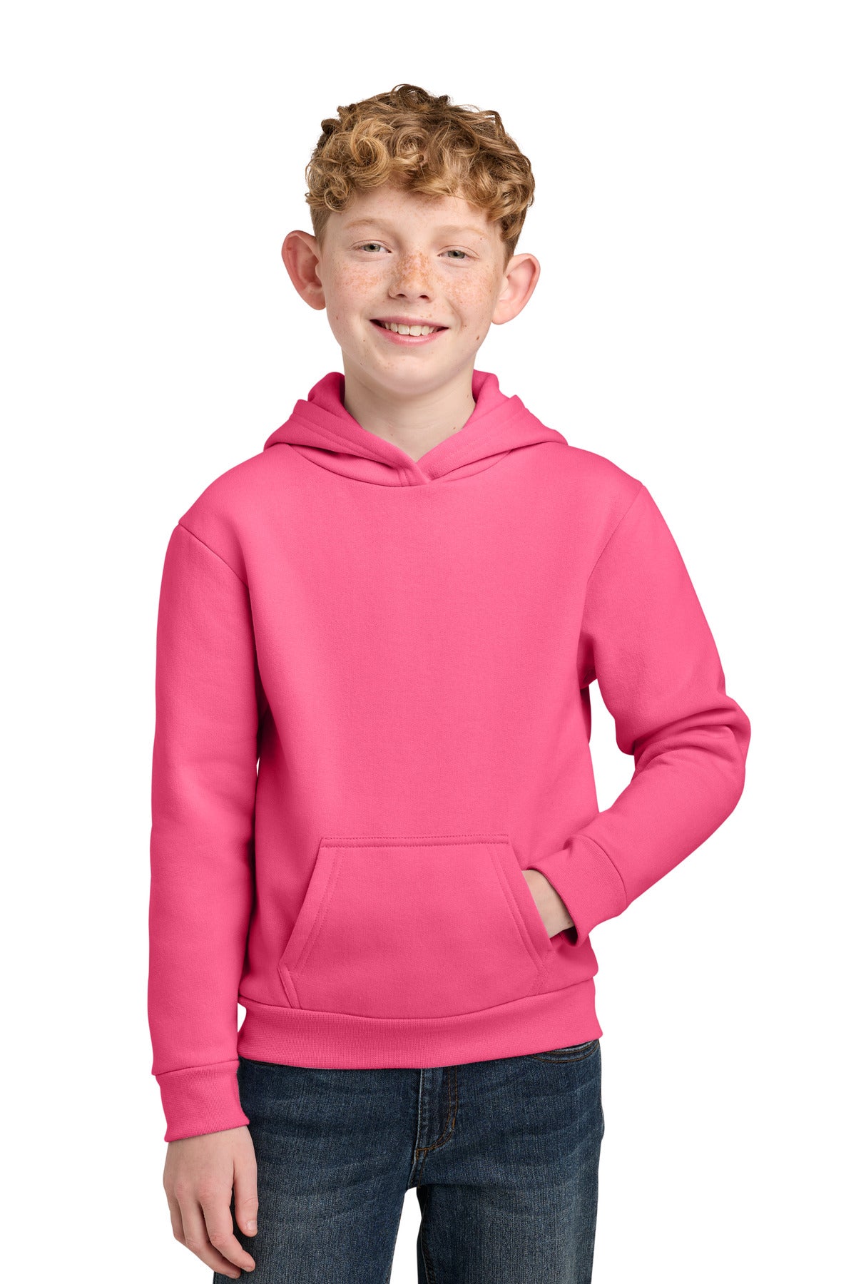 Port & Co ™  Youth Easy Fleece Pullover Hooded Sweatshirt PC68YH