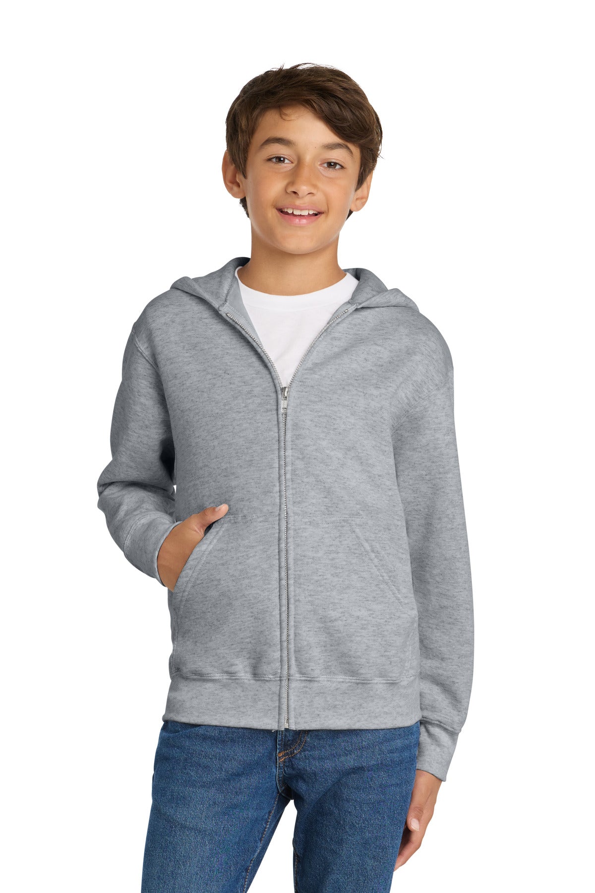 Port & Co ™  Youth Core Fleece Full-Zip Hooded Sweatshirt PC78YZH