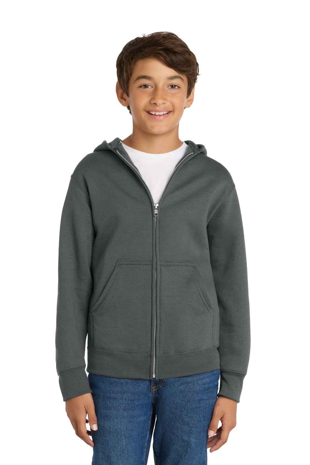 Port & Co ™  Youth Core Fleece Full-Zip Hooded Sweatshirt PC78YZH