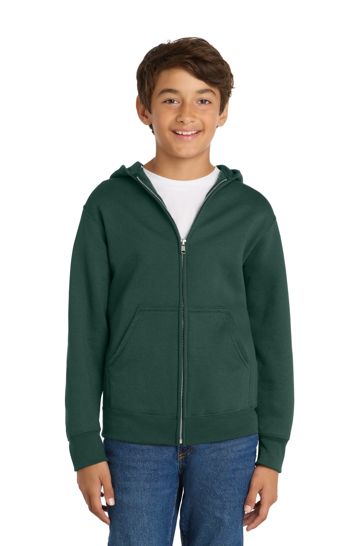 Port & Co ™  Youth Core Fleece Full-Zip Hooded Sweatshirt PC78YZH