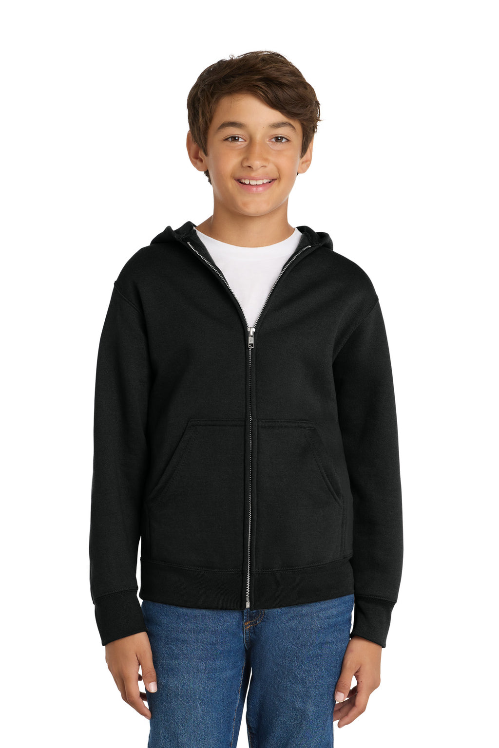 Port & Co ™  Youth Core Fleece Full-Zip Hooded Sweatshirt PC78YZH