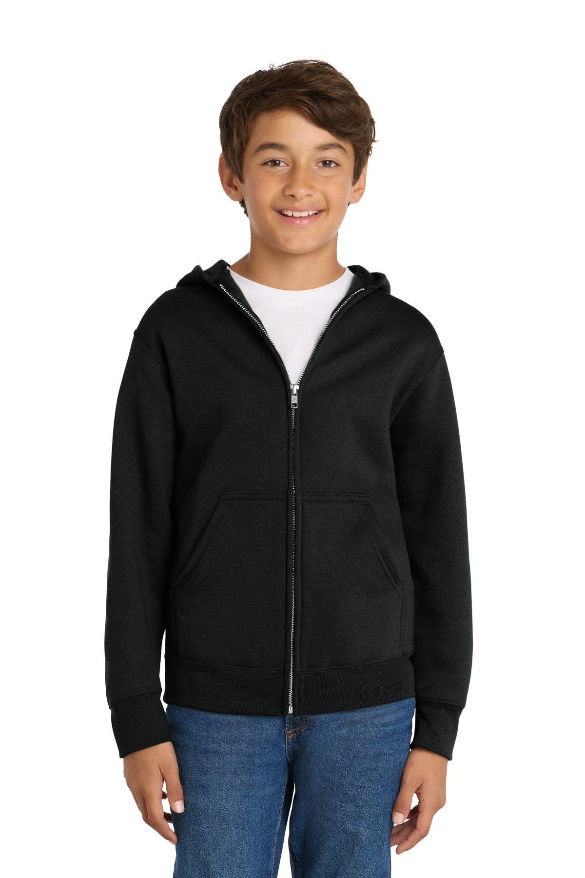 Port & Co ™  Youth Core Fleece Full-Zip Hooded Sweatshirt PC78YZH