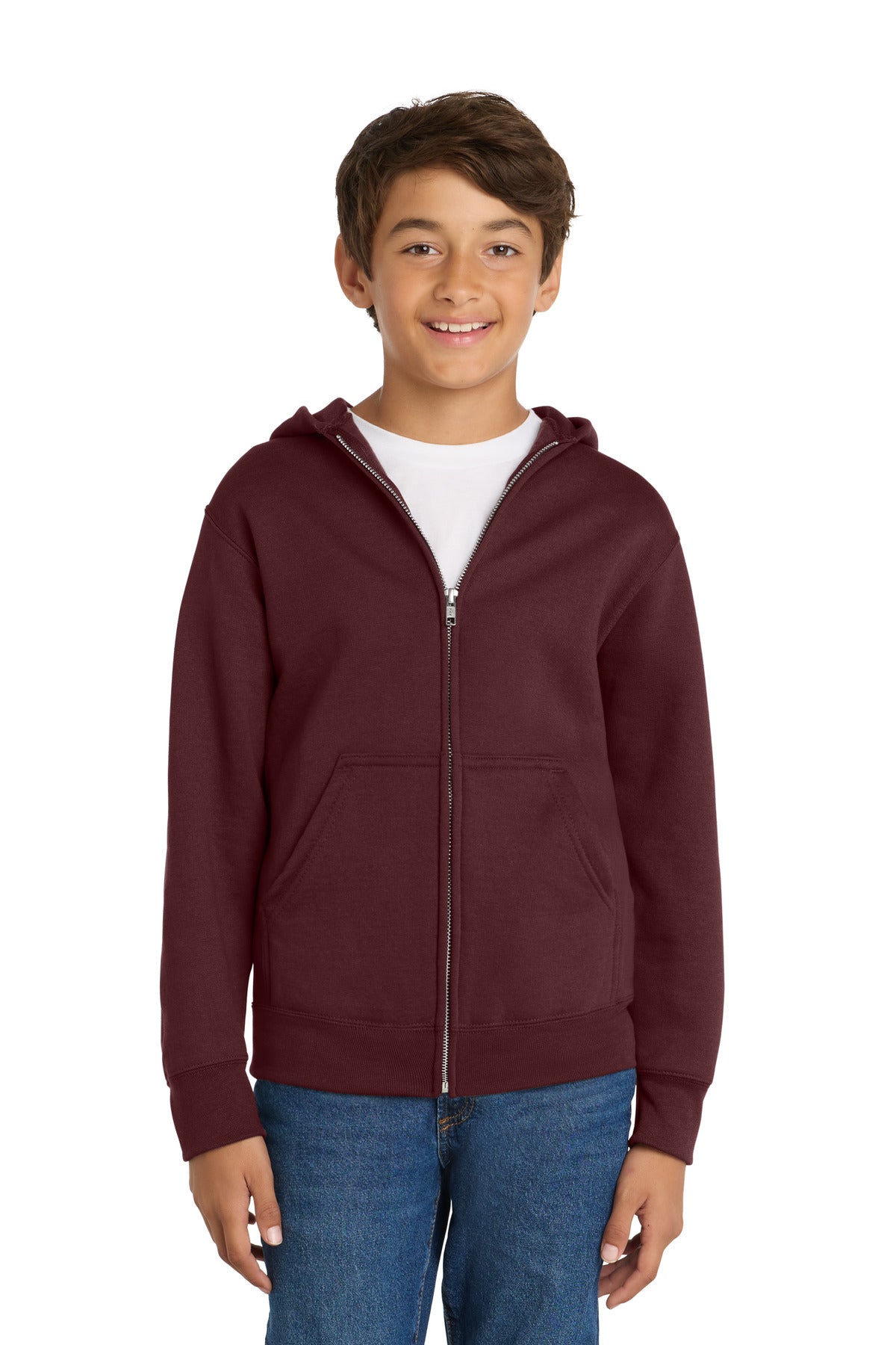 Port & Co ™  Youth Core Fleece Full-Zip Hooded Sweatshirt PC78YZH