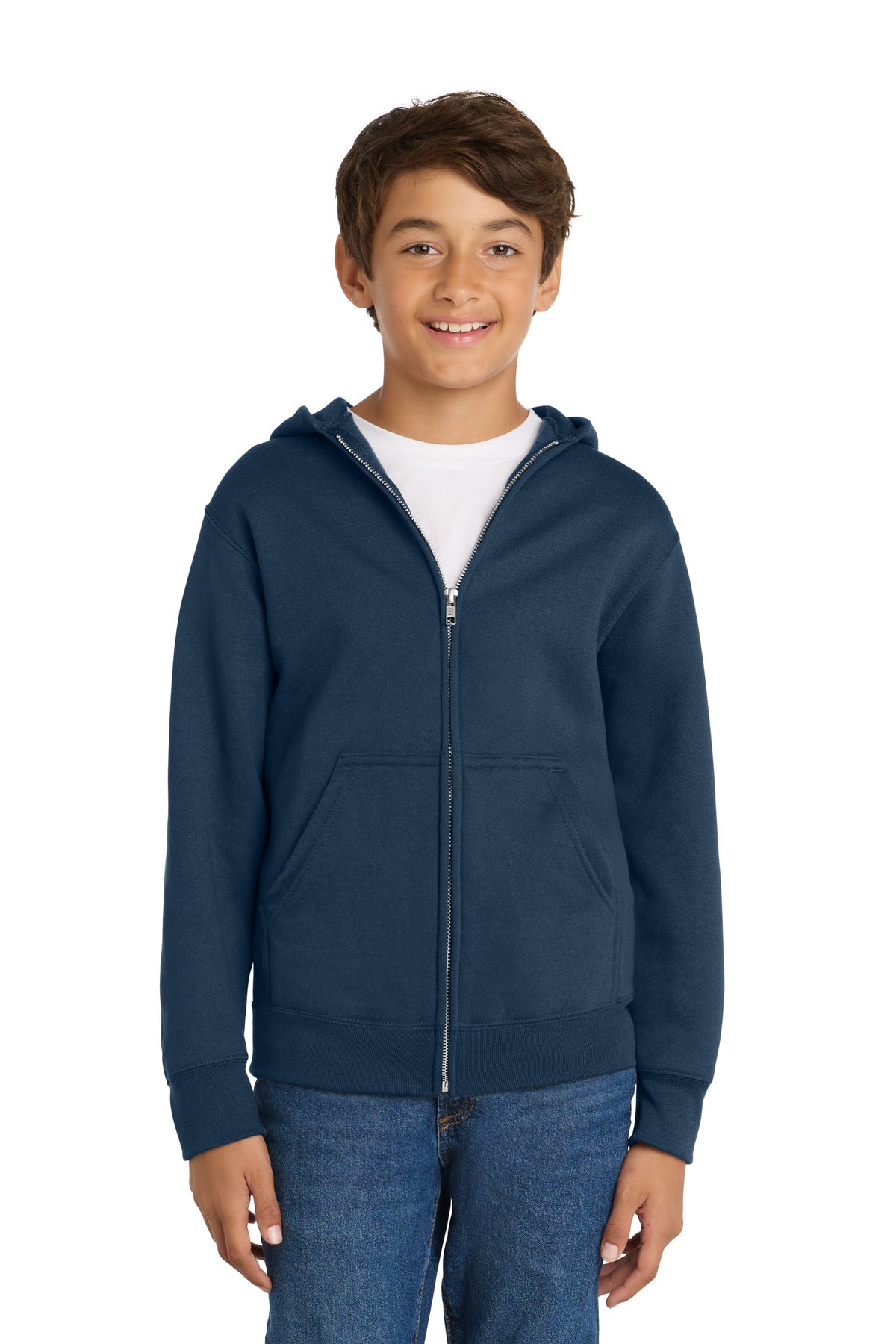 Port & Co ™  Youth Core Fleece Full-Zip Hooded Sweatshirt PC78YZH
