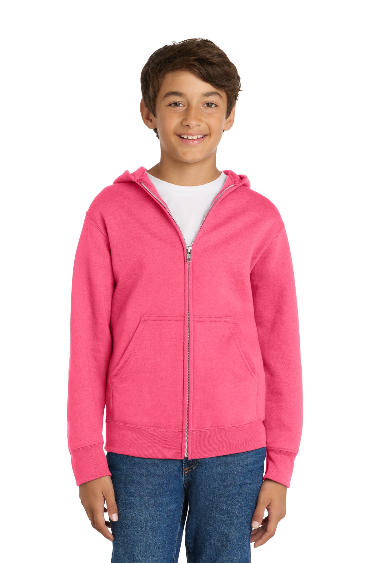 Port & Co ™  Youth Core Fleece Full-Zip Hooded Sweatshirt PC78YZH