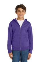 Port & Co ™  Youth Core Fleece Full-Zip Hooded Sweatshirt PC78YZH