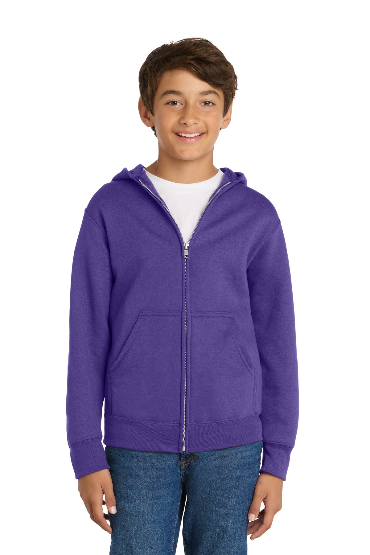 Port & Co ™  Youth Core Fleece Full-Zip Hooded Sweatshirt PC78YZH