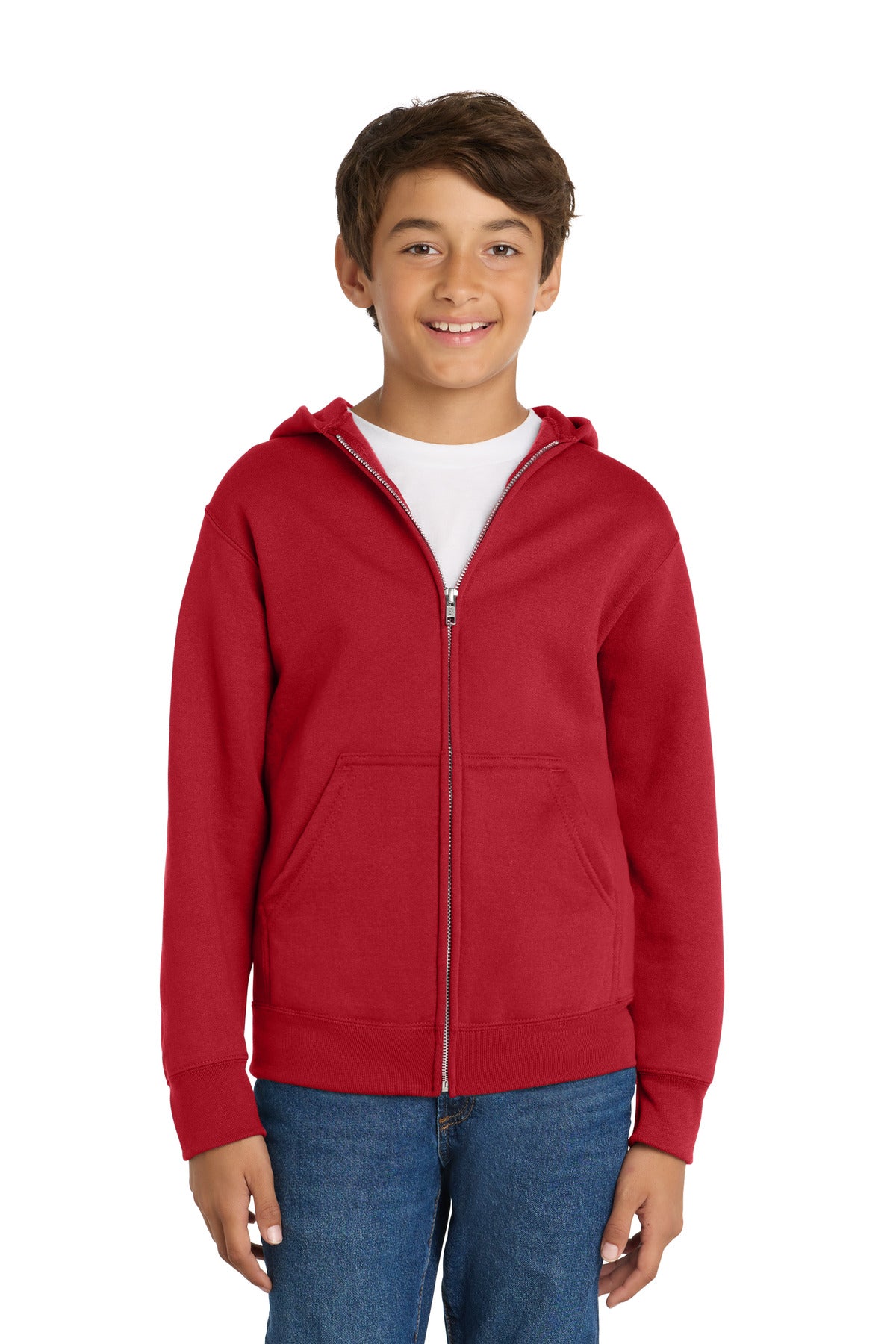 Port & Co ™  Youth Core Fleece Full-Zip Hooded Sweatshirt PC78YZH