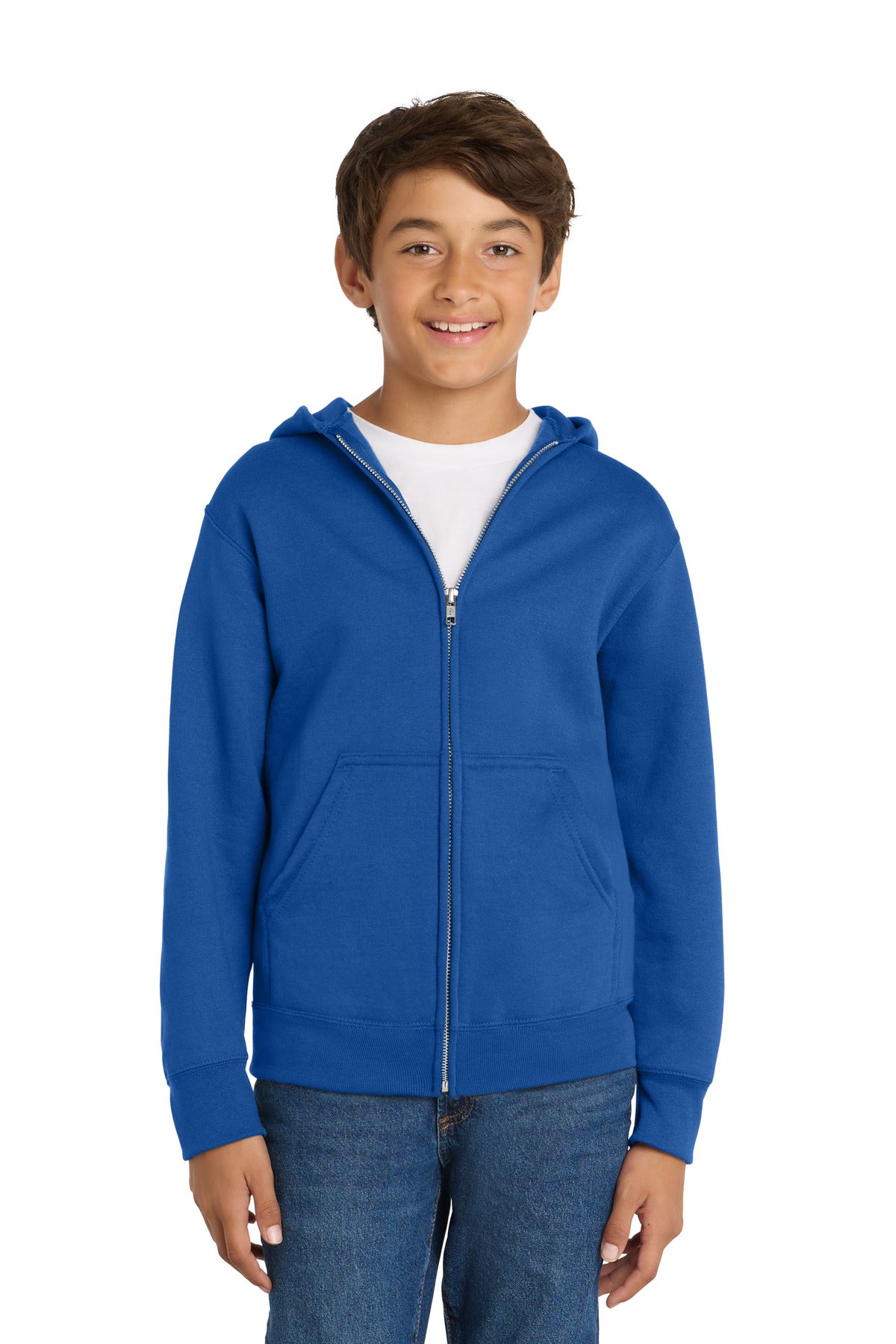 Port & Co ™  Youth Core Fleece Full-Zip Hooded Sweatshirt PC78YZH