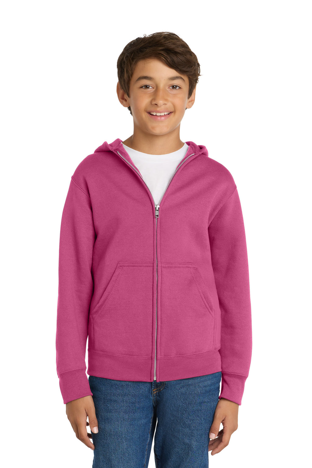 Port & Co ™  Youth Core Fleece Full-Zip Hooded Sweatshirt PC78YZH