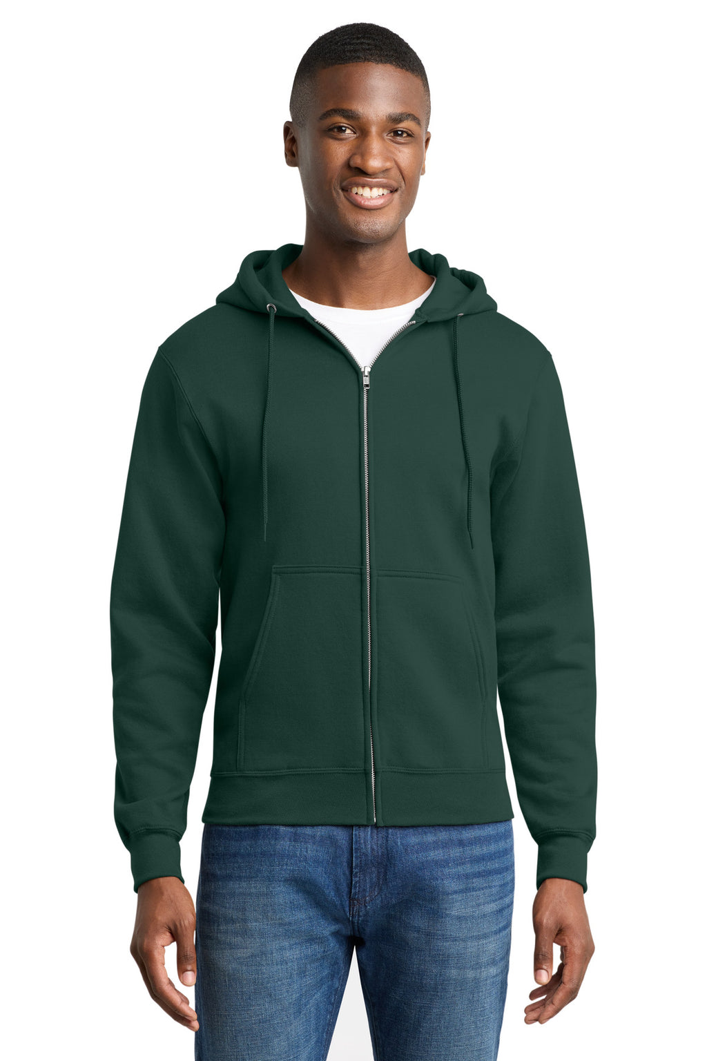 Sudadera con capucha de felpa con cremallera completa Port & Co ™ Core Fleece. PC78ZH
