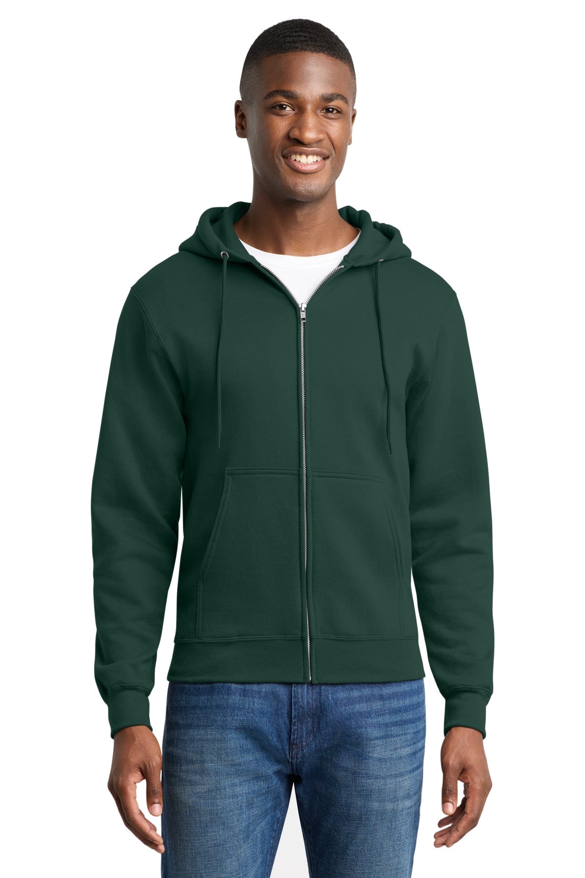 Sudadera con capucha de felpa con cremallera completa Port & Co ™ Core Fleece. PC78ZH