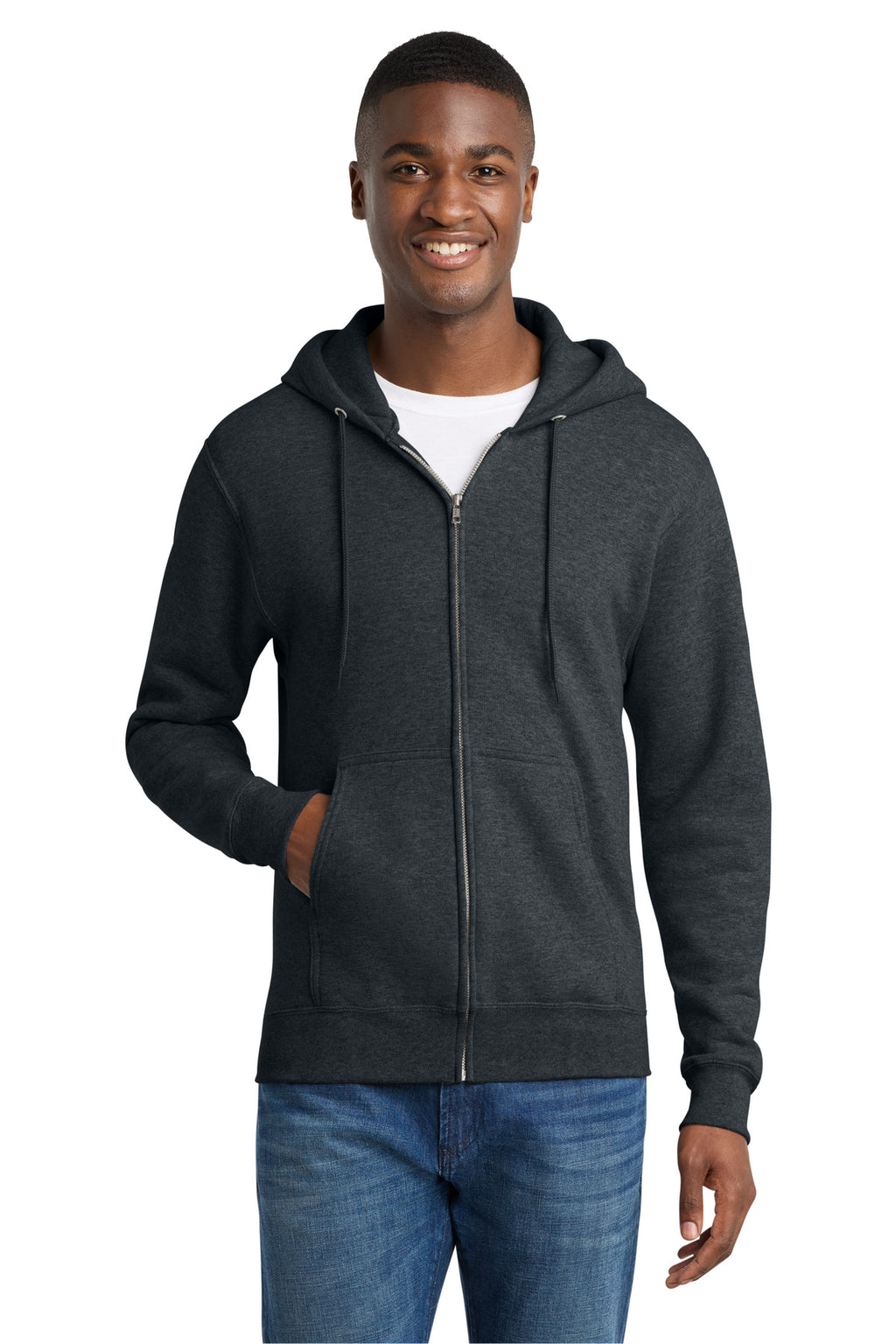 Sudadera con capucha de felpa con cremallera completa Port & Co ™ Core Fleece. PC78ZH