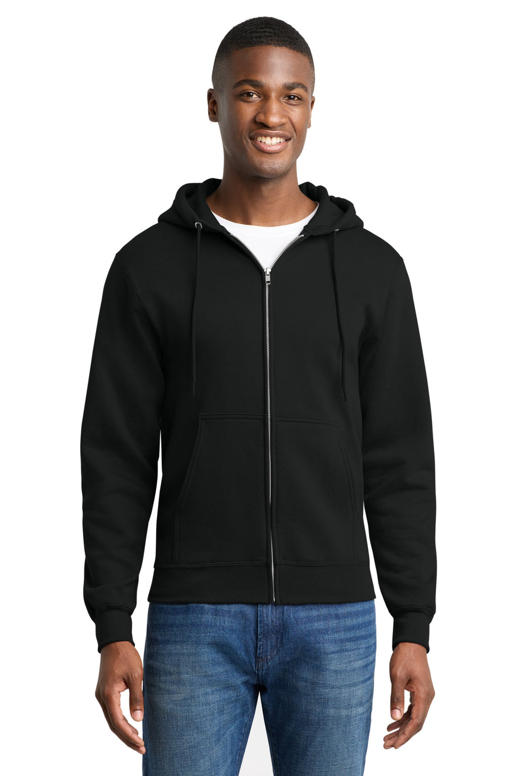 Sudadera con capucha de felpa con cremallera completa Port & Co ™ Core Fleece. PC78ZH