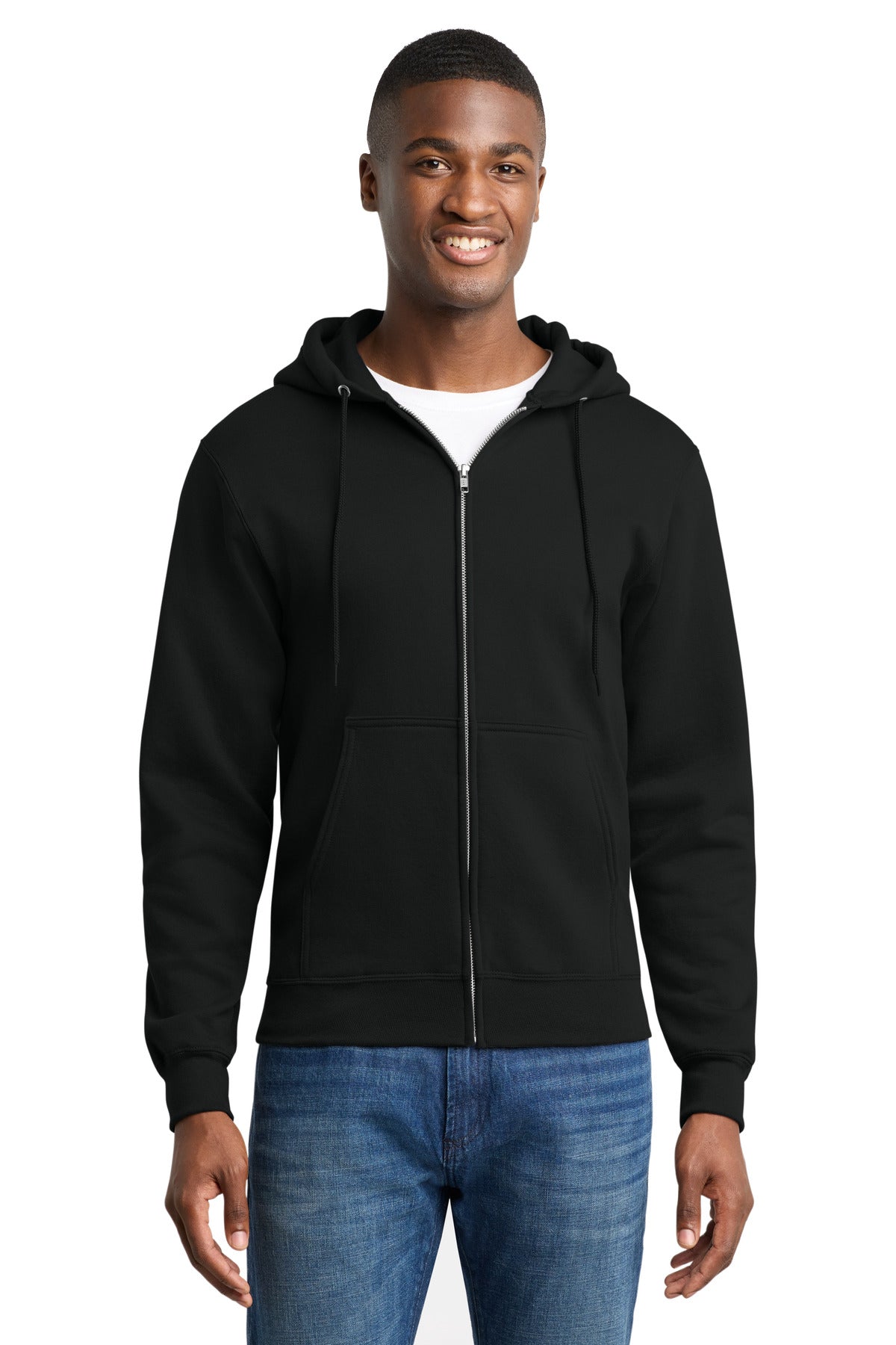 Sudadera con capucha de felpa con cremallera completa Port & Co ™ Core Fleece. PC78ZH