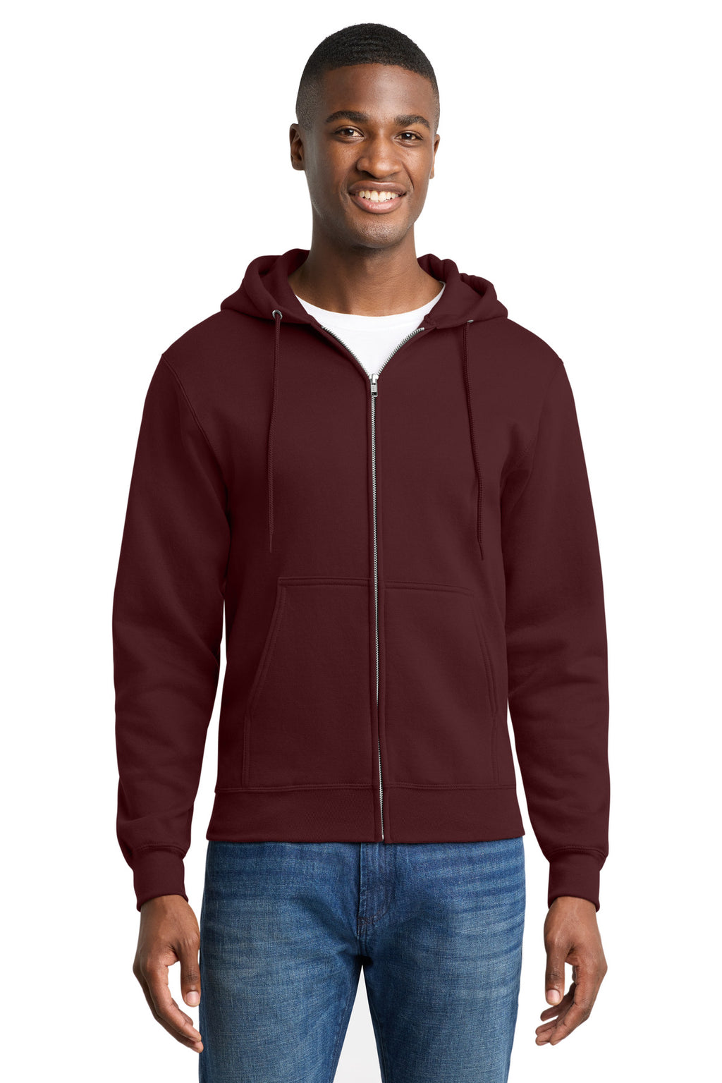 Sudadera con capucha de felpa con cremallera completa Port & Co ™ Core Fleece. PC78ZH