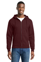 Sudadera con capucha de felpa con cremallera completa Port & Co ™ Core Fleece. PC78ZH