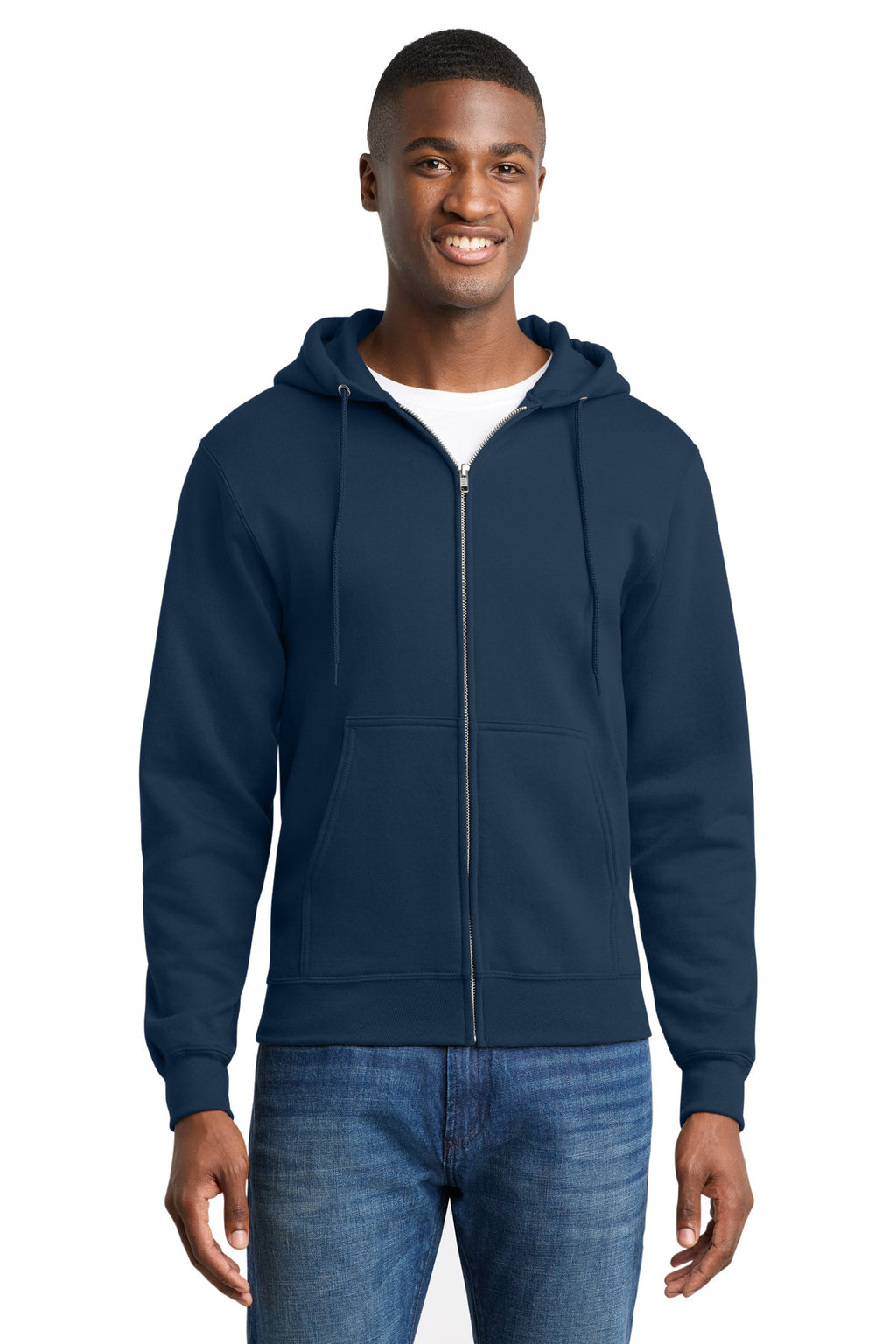 Sudadera con capucha de felpa con cremallera completa Port & Co ™ Core Fleece. PC78ZH