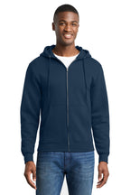 Sudadera con capucha de felpa con cremallera completa Port & Co ™ Core Fleece. PC78ZH