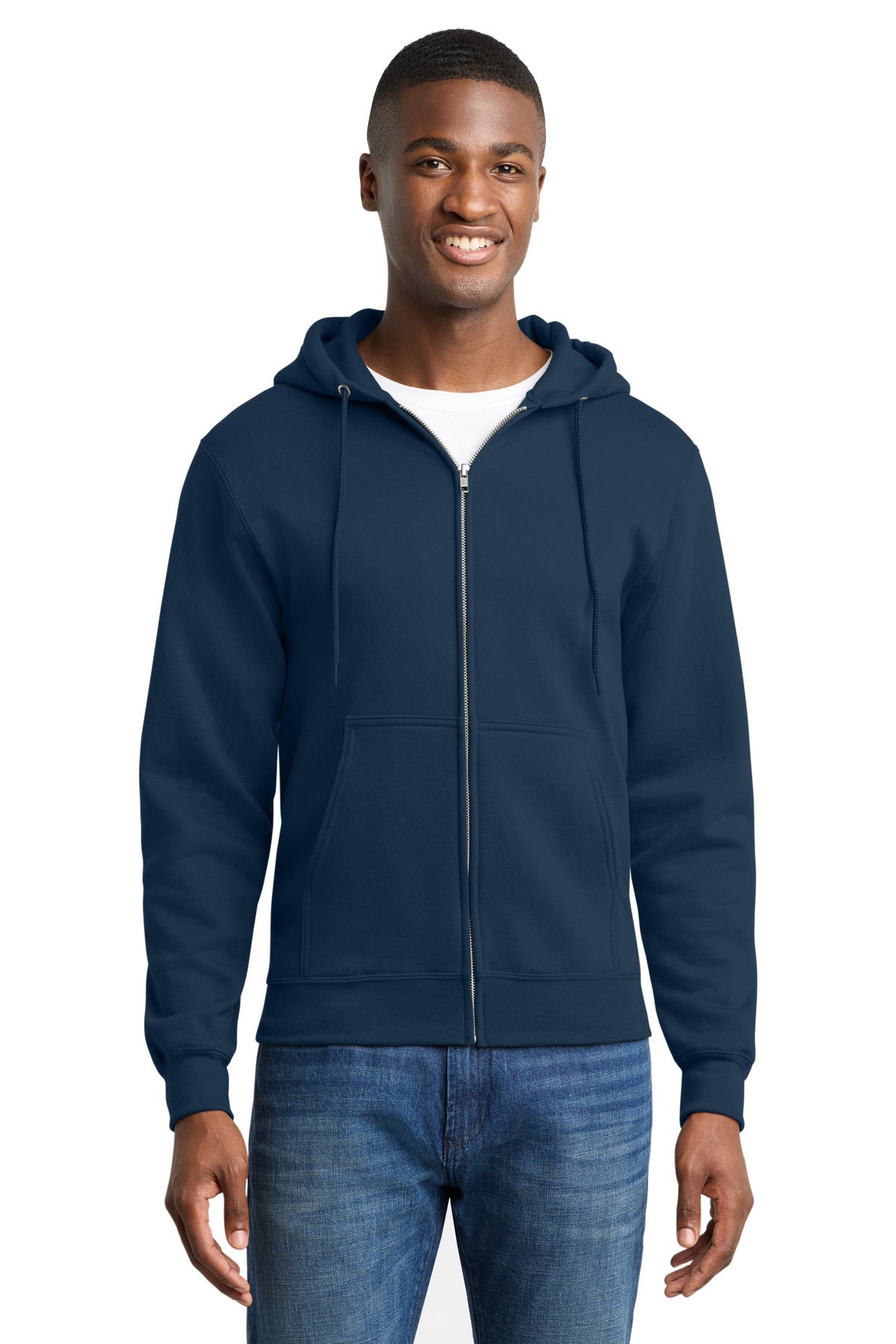 Sudadera con capucha de felpa con cremallera completa Port & Co ™ Core Fleece. PC78ZH
