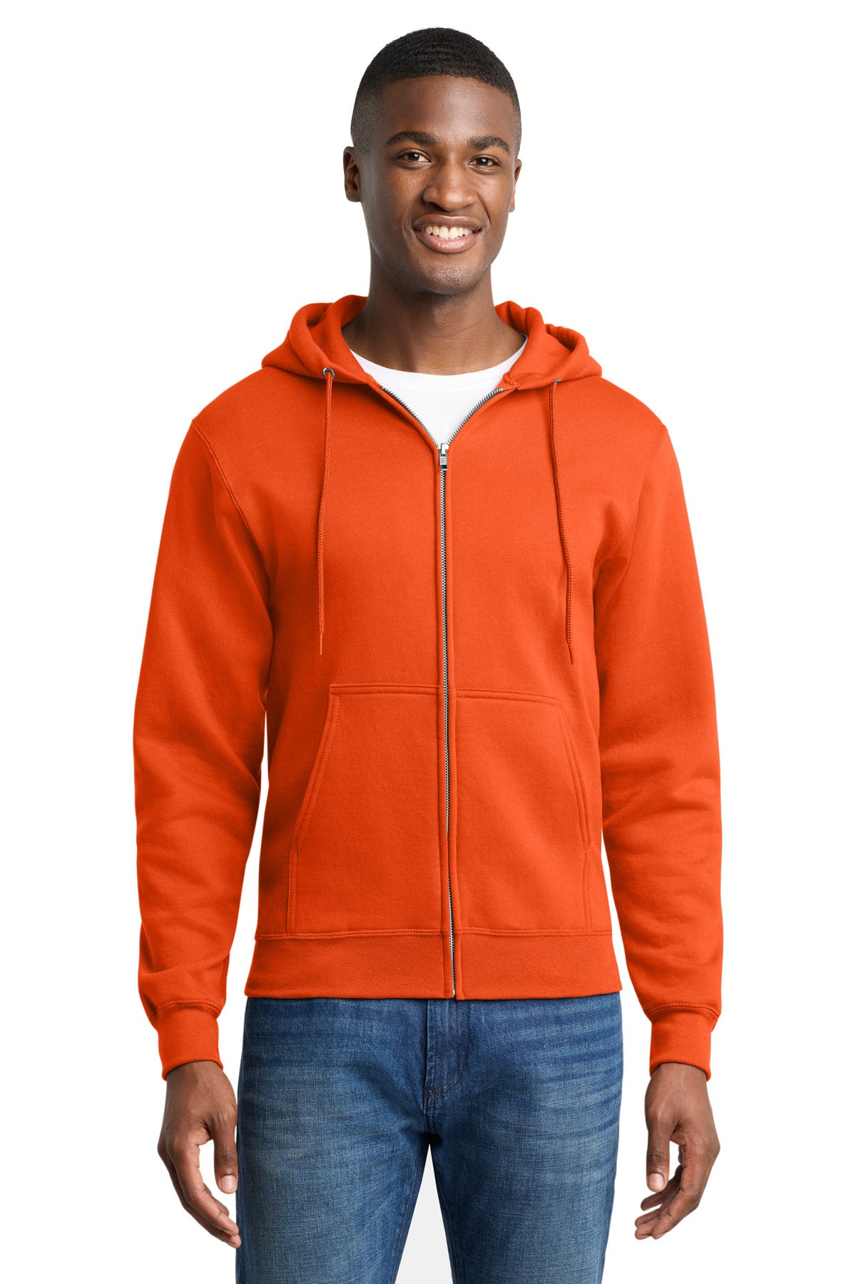 Sudadera con capucha de felpa con cremallera completa Port & Co ™ Core Fleece. PC78ZH