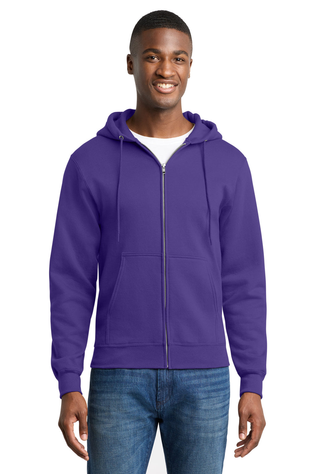 Sudadera con capucha de felpa con cremallera completa Port & Co ™ Core Fleece. PC78ZH