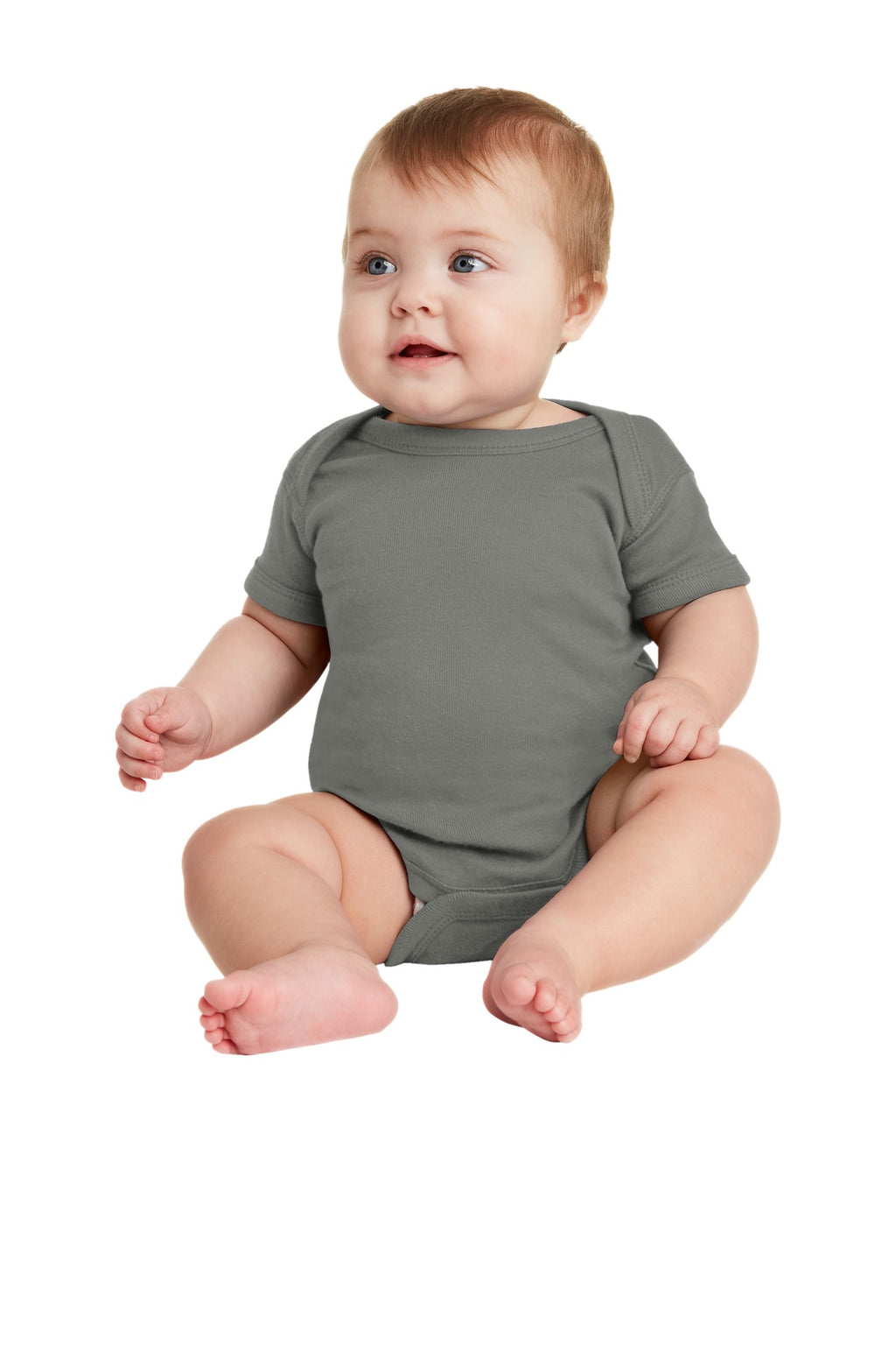 Rabbit Skins ™ Body de canalé de manga corta para bebés. RS4400